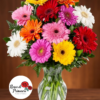jarrón con gerberas