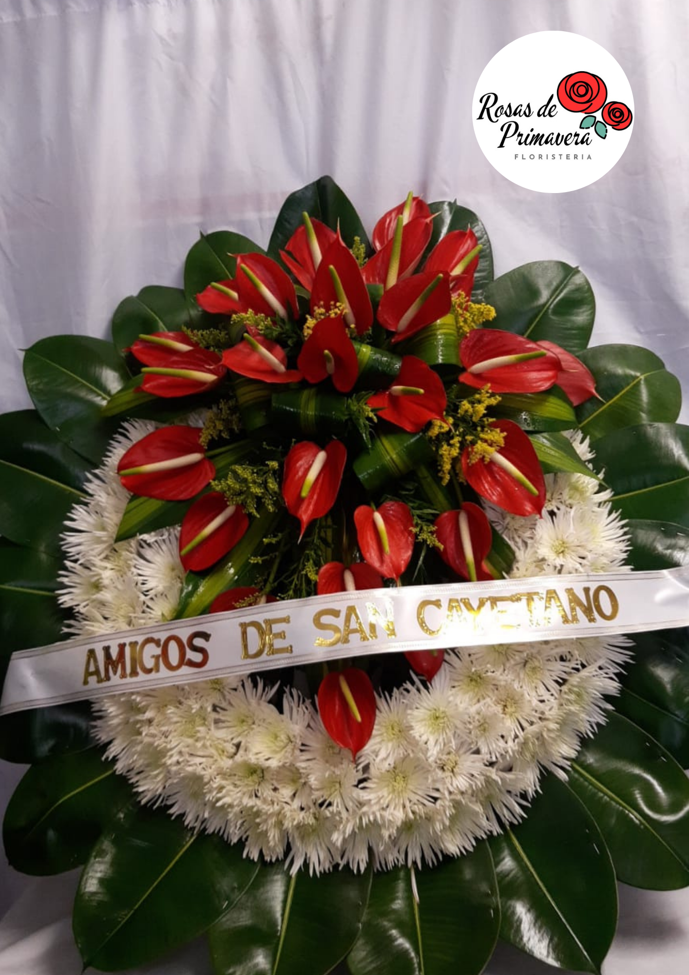 corona fúnebre mis condolencias